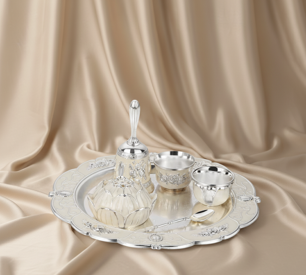 Enamel Puja Thali Set