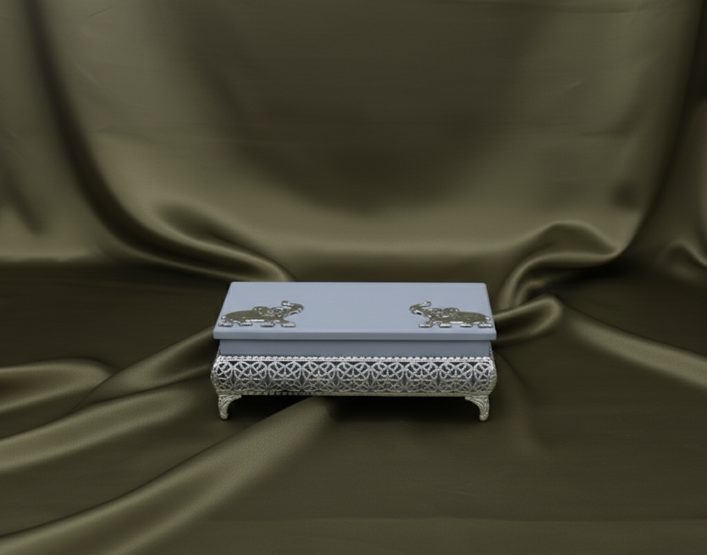 Enamel Classic Rectangle Dry Fruit Box | Tohfa