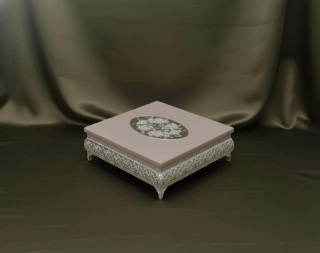 Enamel Classic Square Dry Fruit Box | Tohfa