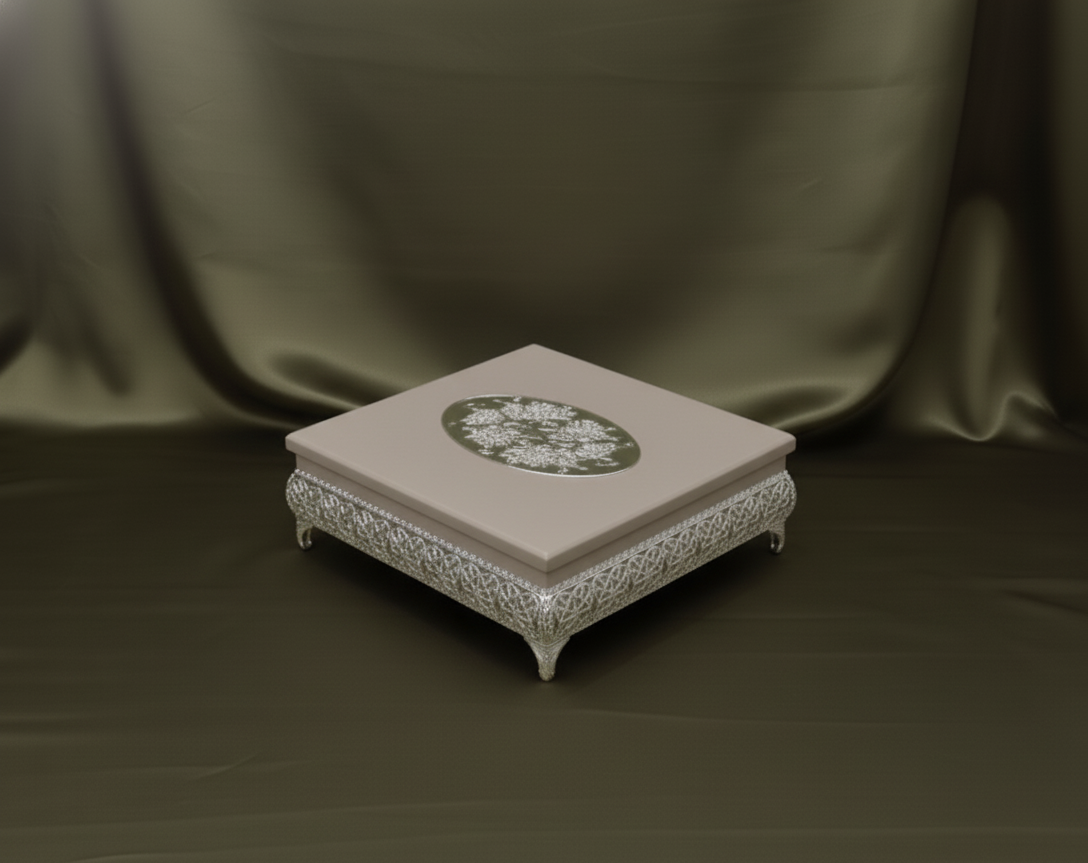 Enamel Classic Square Dry Fruit Box | Tohfa