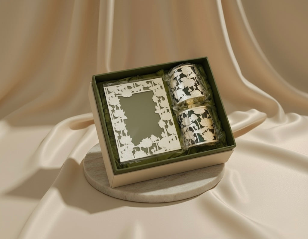 Elegance in Silver – Frame & Jars | Tohfa
