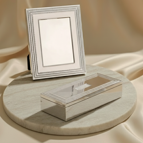 Silver Beaded Frame | Tohfa