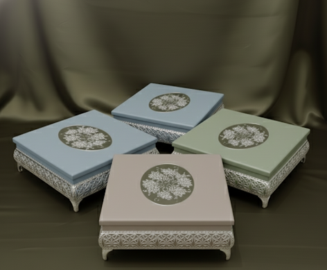 Enamel Classic Square Dry Fruit Box | Tohfa